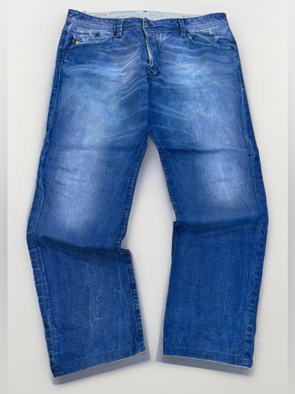 Diesel Darron 0811V Jeans Men's 38x32 Regular Slim Tapered Distressed Denim Y2K